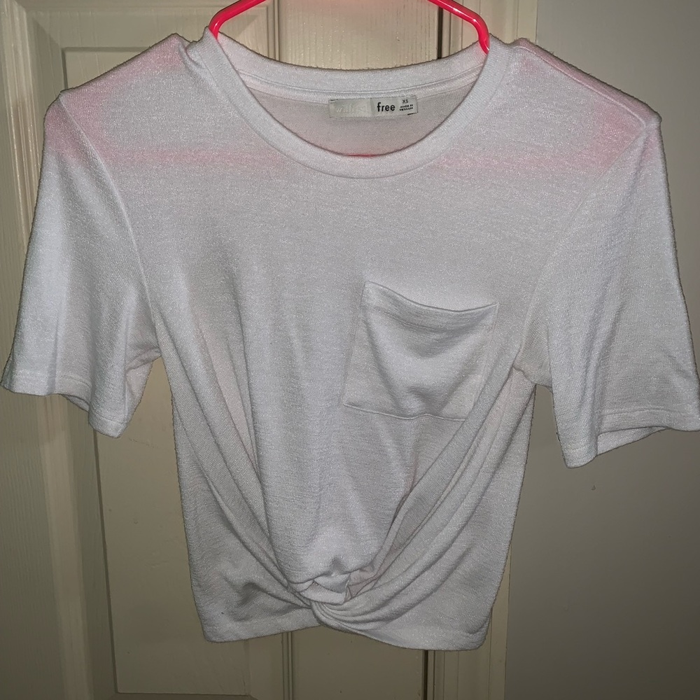 White crop top